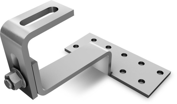 K2 tetőkampó Vario 1, univerzális, 1 helyen állítható (acél: 30x6mm kampónál, 140x55x5mm fejrésznél) (1000125) 